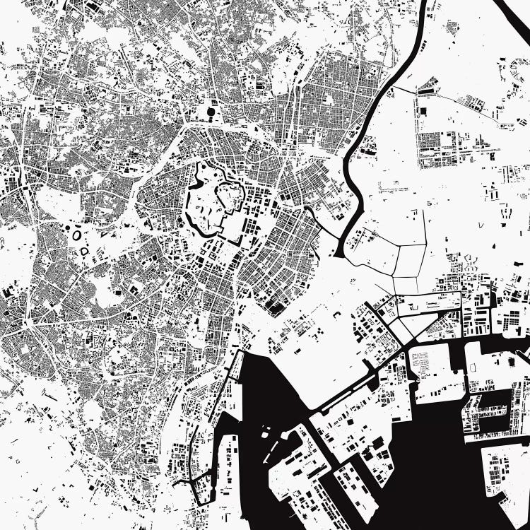 Tokyo Urban Map (White)