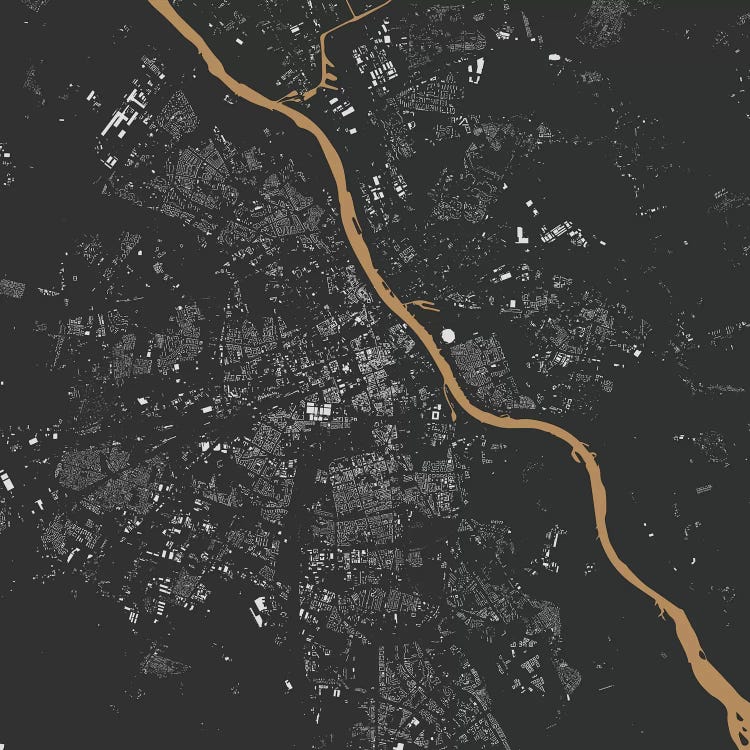 Warsaw Urban Map (Gold)