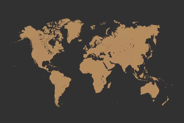World Urban Map (Gold)