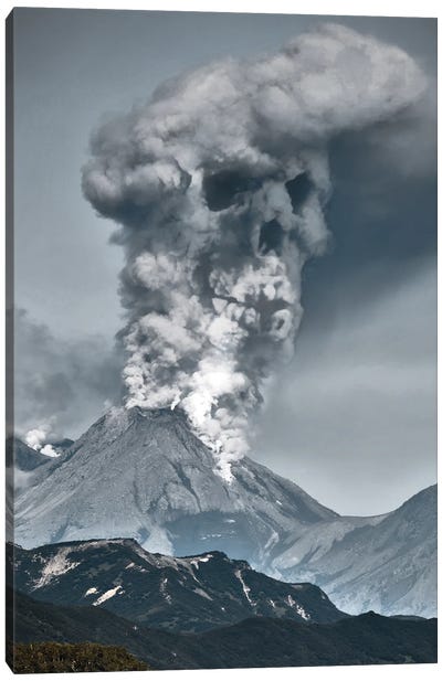 Erup Canvas Art Print - Volcano Art