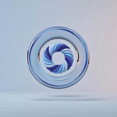 Circle Color Blue by Evgenij Soloviev canvas print