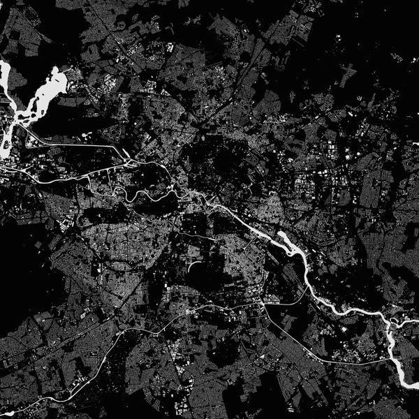 Berlin: Berlin Urban Map (Black) by Urbanmap