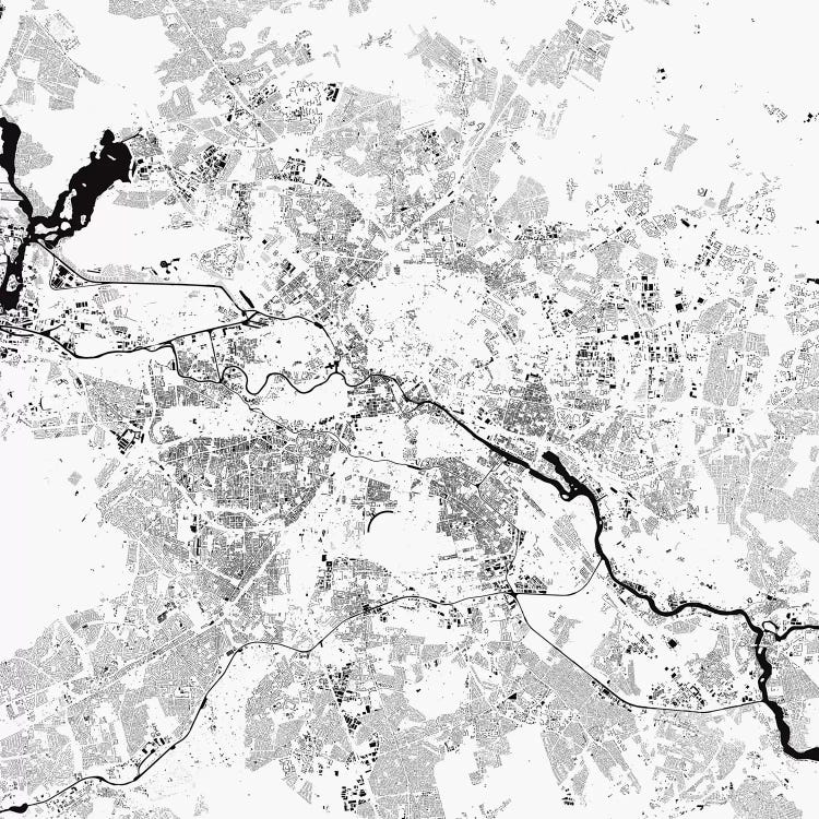 Berlin Urban Map (White)