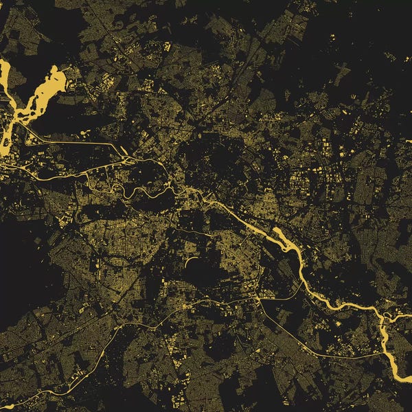 Berlin: Berlin Urban Map (Yellow) by Urbanmap