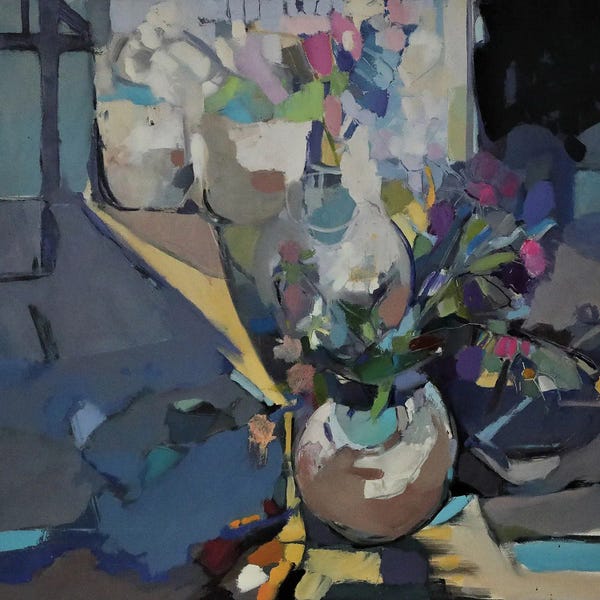 Elena Shraibman: Purple And Stone by Elena Shraibman