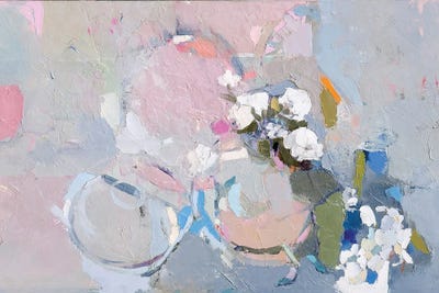 Powder And Flowers by Elena Shraibman framed wall art