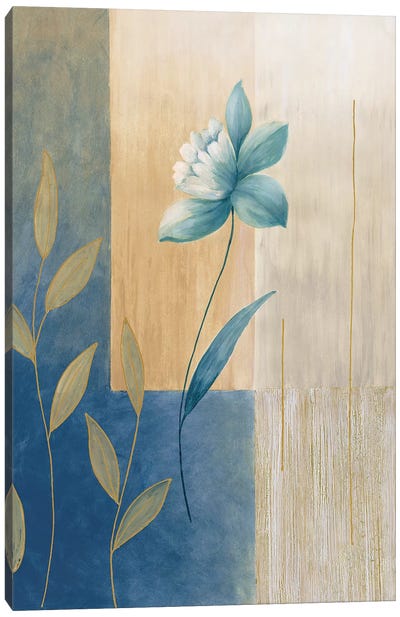 Fleurs bleues II Canvas Art Print