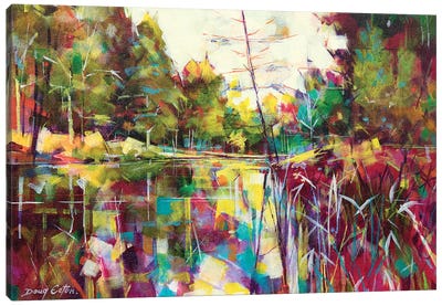 Soudley Ponds Canvas Art Print - Pond Art