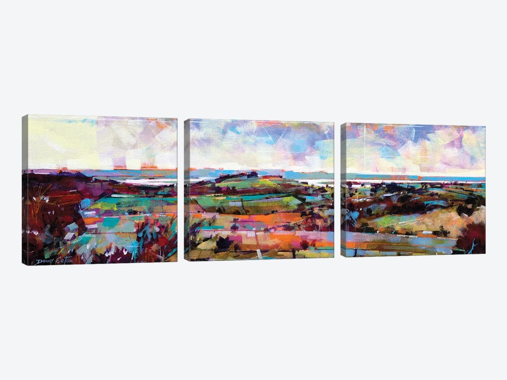 The Severn From Blakeney Hill by Doug Eaton 3-piece Canvas Art Print