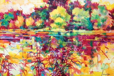 Cannop Ponds II by Doug Eaton framed canvas print