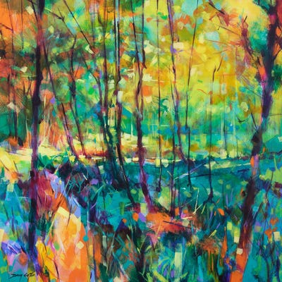 Wins Orange Stream by Doug Eaton acrylic art print