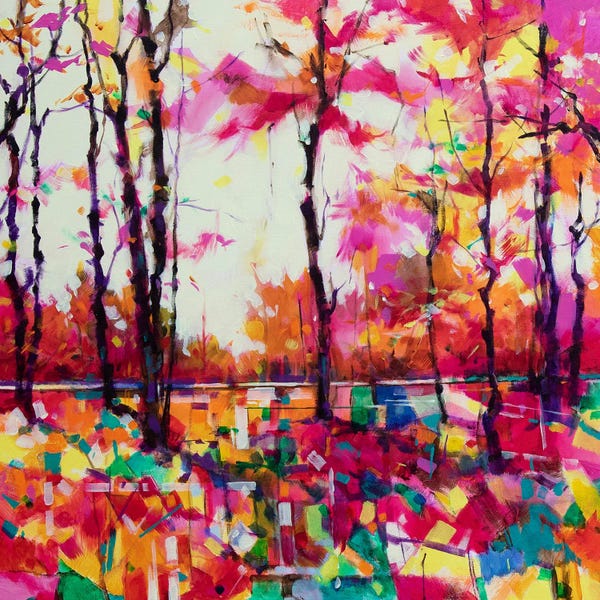 Doug Eaton: Pink Frenzy By The Lodge by Doug Eaton