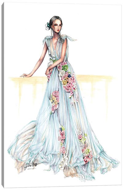 Flower Haute Couture Dress Canvas Art Print - Eris Tran