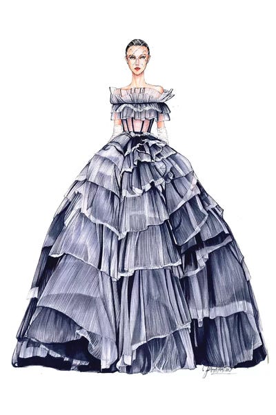 Galia Lahav Haute Couture by Eris Tran art print