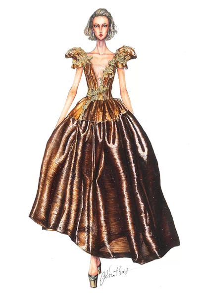 Guo Pei Haute Couture Canvas Artwork By Eris Tran Icanvas