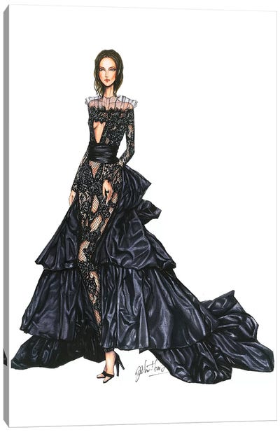 Peter Dundas Haute Couture For Emrata Canvas Art Print - Eris Tran