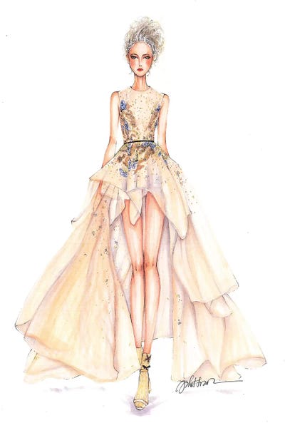 Reem Acra Spring-Summer 2017 by Eris Tran art print