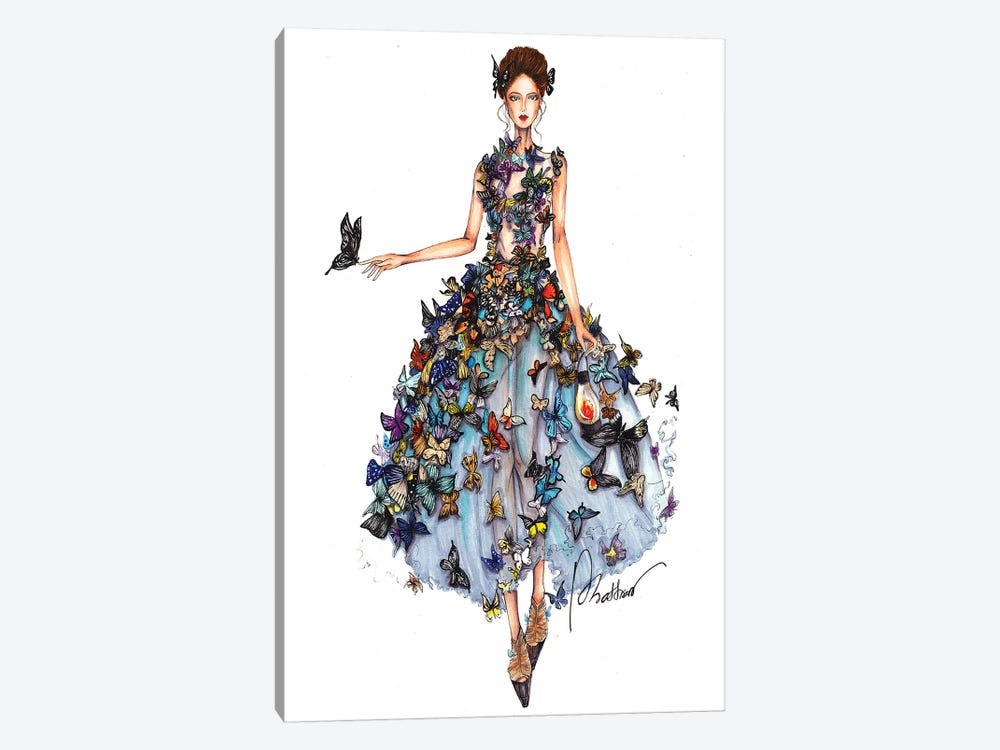 Butterfly Dress II by Eris Tran 1-piece Art Print