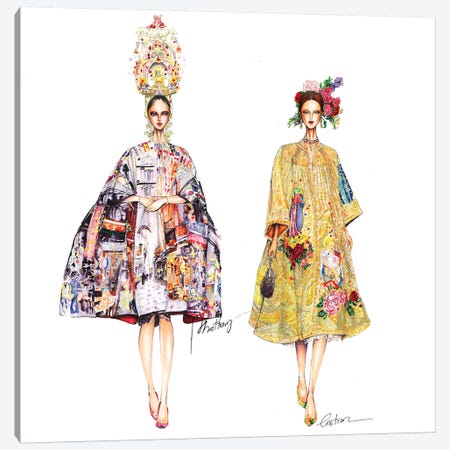 Couple Dolce Gabbana Canvas Print #ETR8} by Eris Tran Canvas Wall Art
