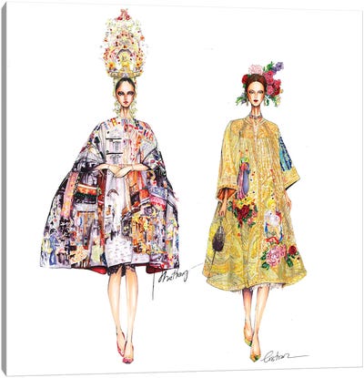 Couple Dolce Gabbana Canvas Art Print - Dolce & Gabbana