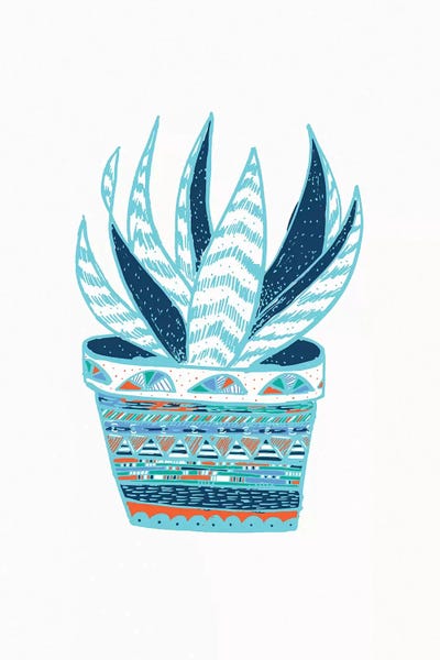 EttaVee: Succulent, Blue by EttaVee