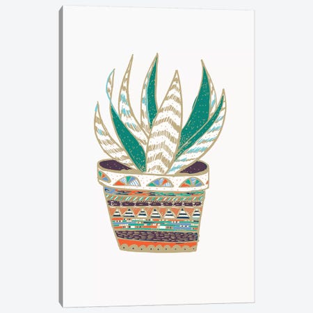 Succulent, Green Canvas Print #ETV107} by EttaVee Art Print