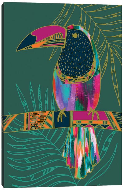 Toucan Canvas Art Print - Green with Envy