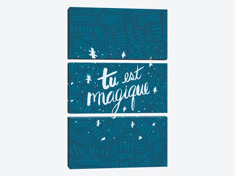Tu est Magique, Tribal by EttaVee 3-piece Canvas Print