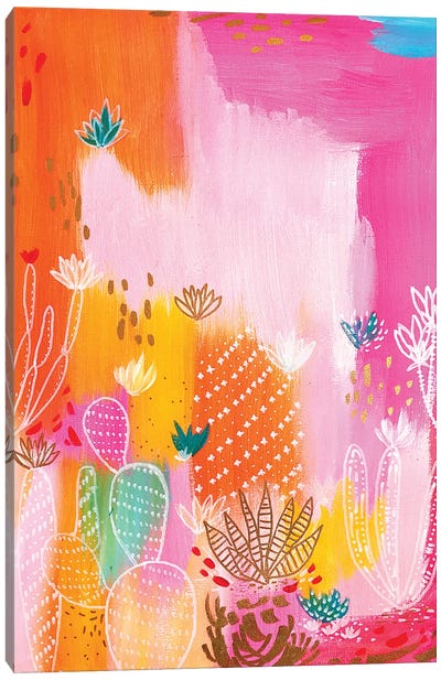 Pink Desert Canvas Art Print - EttaVee