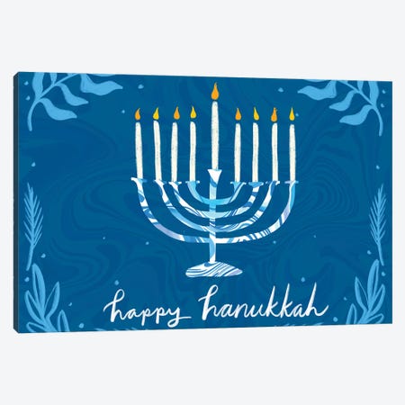Happy Hanukkah I Canvas Print #ETV131} by EttaVee Art Print