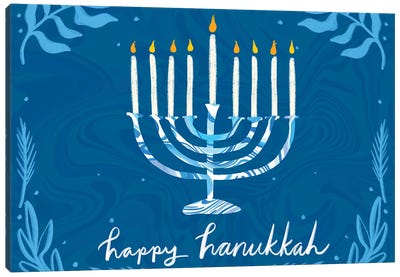 Happy Hanukkah I Canvas Art Print - EttaVee