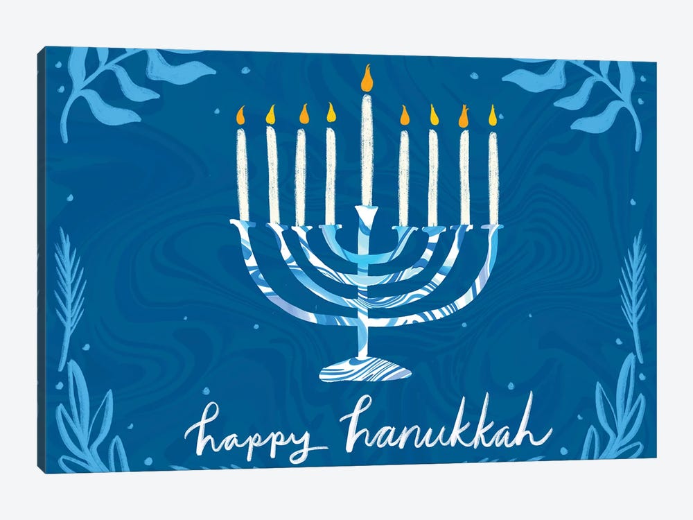 Happy Hanukkah I by EttaVee 1-piece Canvas Art