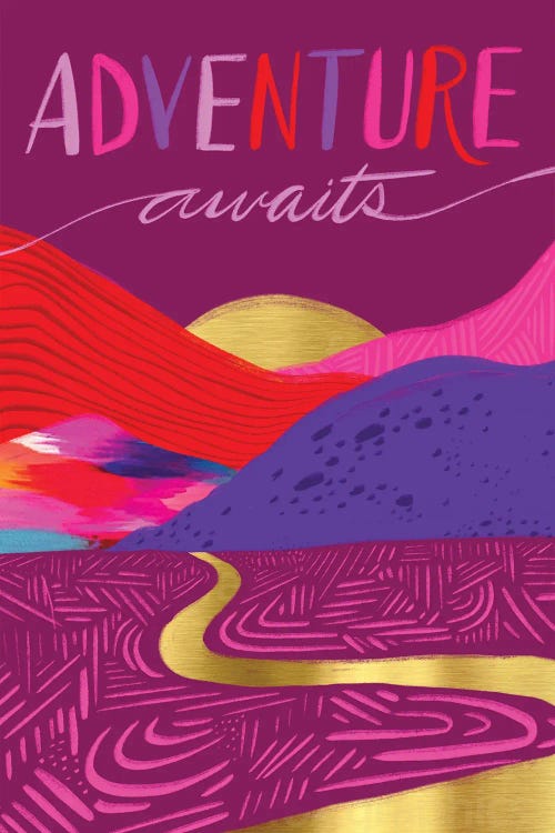 Adventureawaits by EttaVee wall art