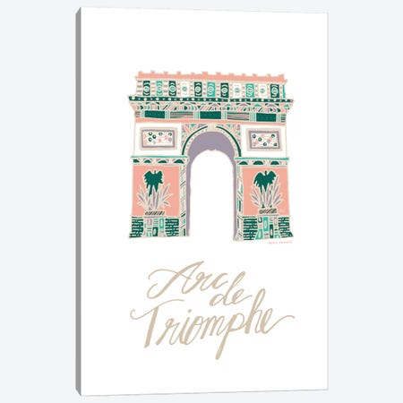 Arc de Triomphe Canvas Print #ETV1} by ETTAVEE Canvas Art