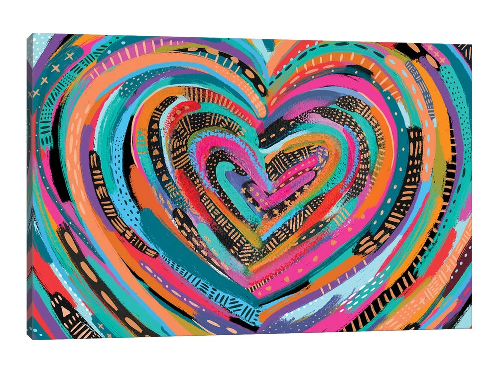 Pop Art Heart 2 Wall Art, Canvas Prints, Framed Prints, Wall Peels