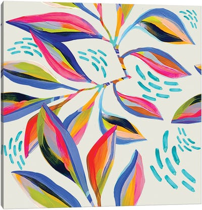 Beige Palm Canvas Art Print - EttaVee