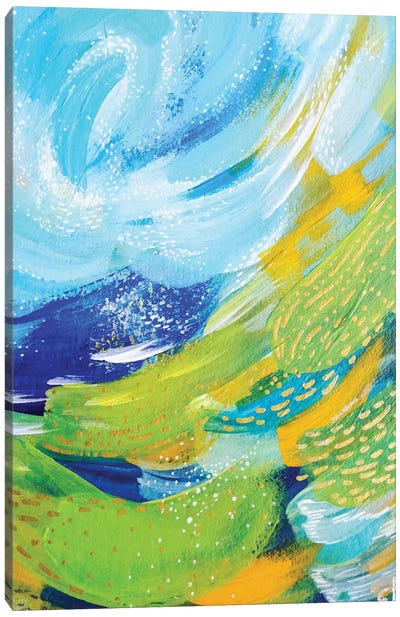 No. 7 Canvas Art Print - Blue Tropics