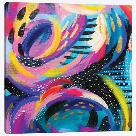 Bright Brush Strokes CI Canvas Print #ETV210} by EttaVee Canvas Art