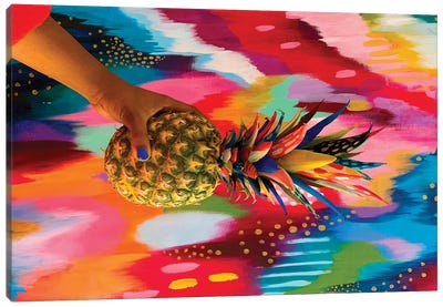 Pineapple Canvas Art Print - Hands