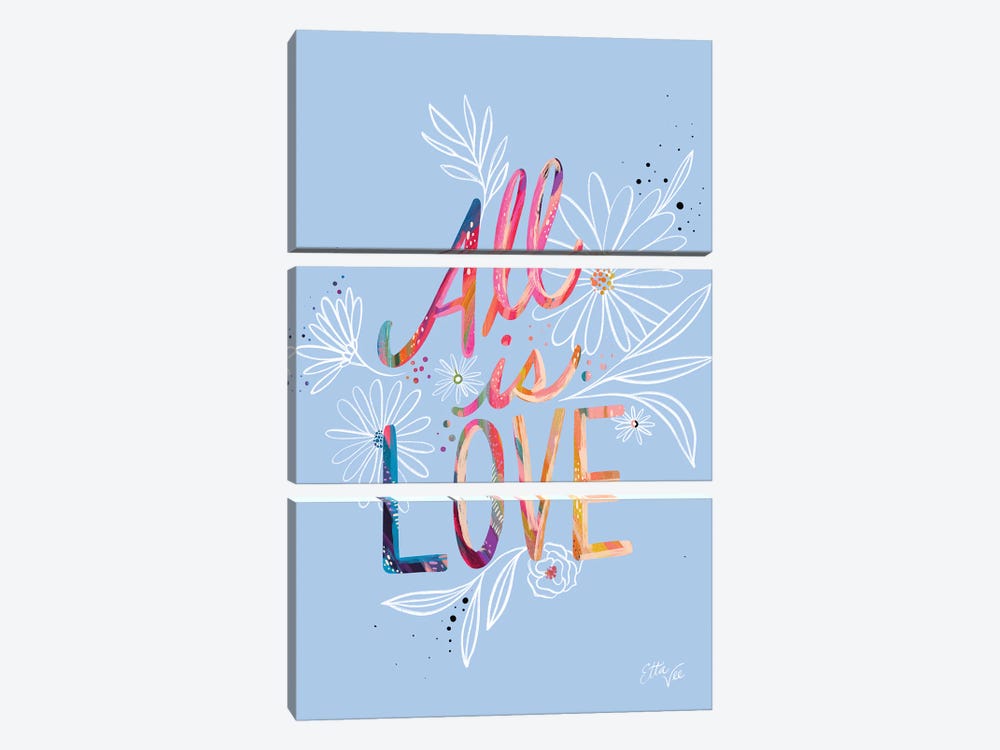 All Is Love by EttaVee 3-piece Canvas Print
