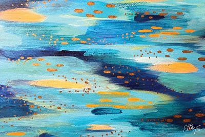 Brushstroke 138 by EttaVee framed wall art