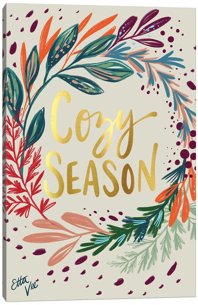 Cozy Season Canvas Art Print - Home for the Holidays