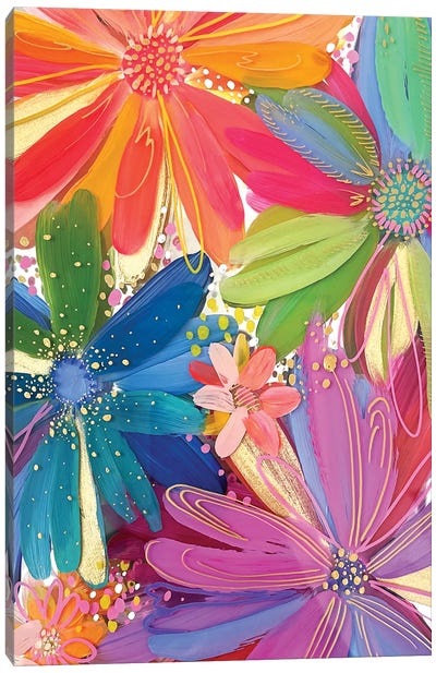 Flowers On Glass I Canvas Art Print - EttaVee