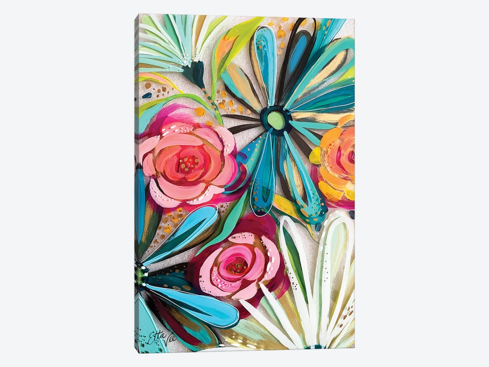 Flowers On Glass II by EttaVee 1-piece Canvas Art Print