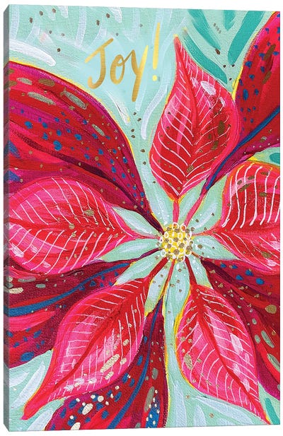 Poinsettia Joy Canvas Art Print - EttaVee