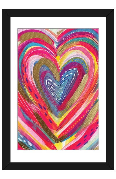 Radiating Heart III Paper Art Print - EttaVee