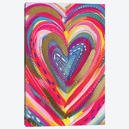 Radiating Heart III Canvas Print #ETV244} by EttaVee Canvas Art