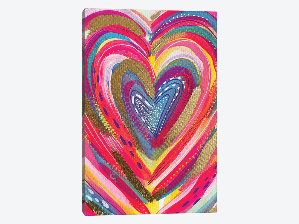 Radiating Heart III 1-piece Canvas Artwork