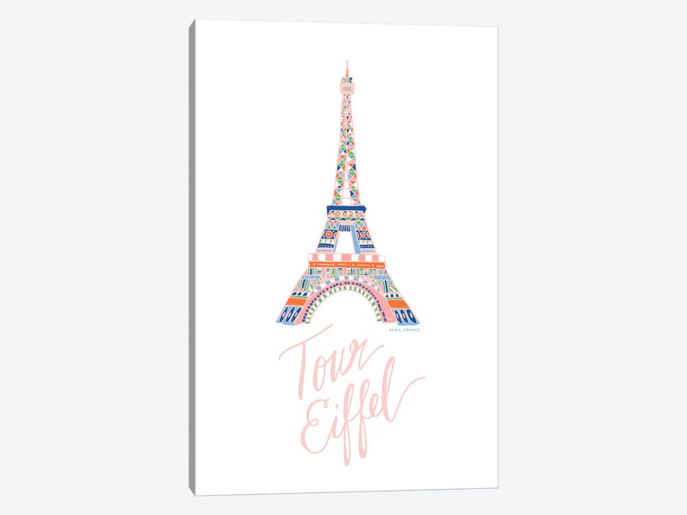 Eiffel Pink 1-piece Canvas Art Print