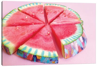 Watermelon II Canvas Art Print - Pink Art
